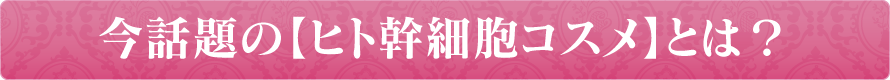 今注目の【幹細胞】とは？